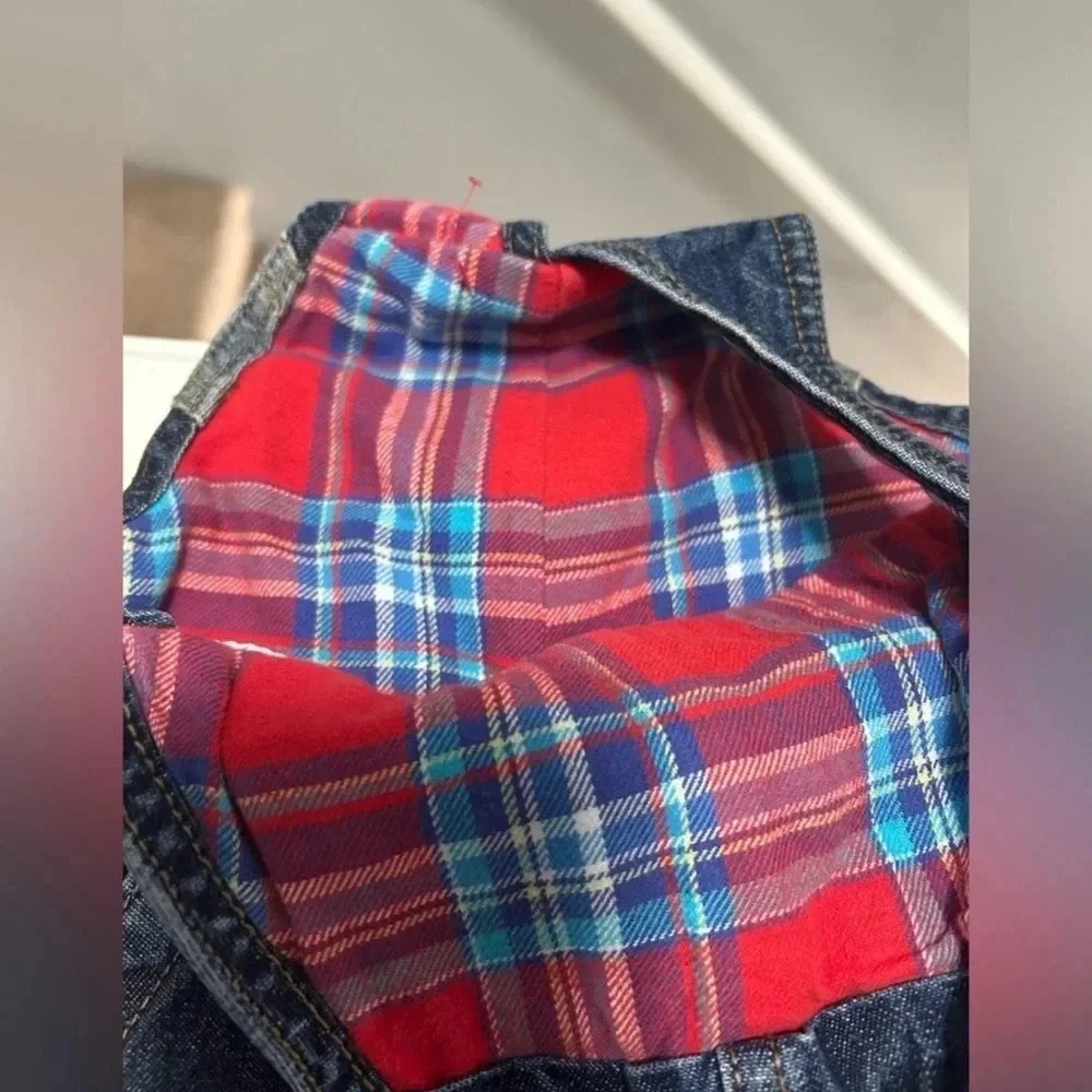 Oshkosh B'gosh Plaid Lined Denim Overalls
